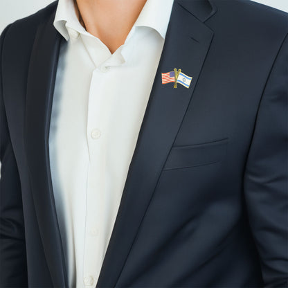 Israeli & American Flag Pin