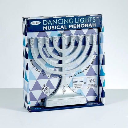 Silvertone “Dancing Lights” Musical Menorah
