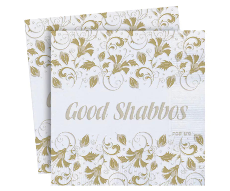 Good Shabbos Napkins Silver 16 Count