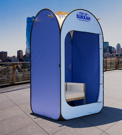 Pop Up Sukkah - The Travel Sukkah + Mehadrin Schach Bamboo Mat - Large Size - Mitzvahland.com