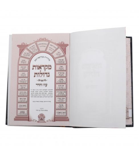 Antique Leather Chumash Mikraot Gedolot Oz Vehadar 5 Volume Set Hebrew