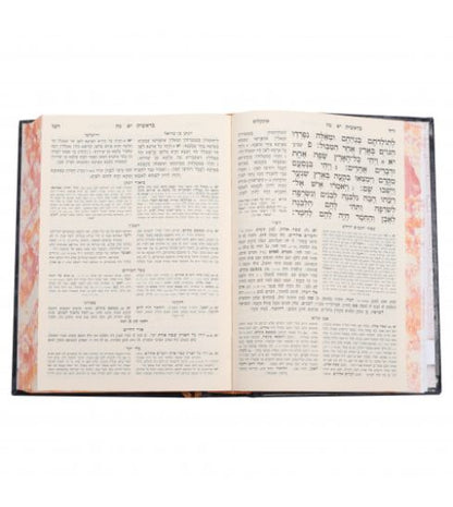 Antique Leather Chumash Mikraot Gedolot Oz Vehadar 5 Volume Set Hebrew