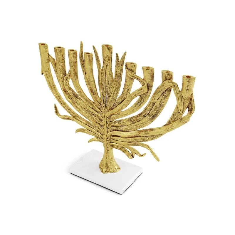 Palm Medium Menorah Gold- Michael Aram