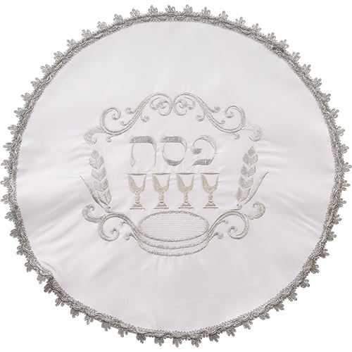 Matzah Cover with Silver Embroidery