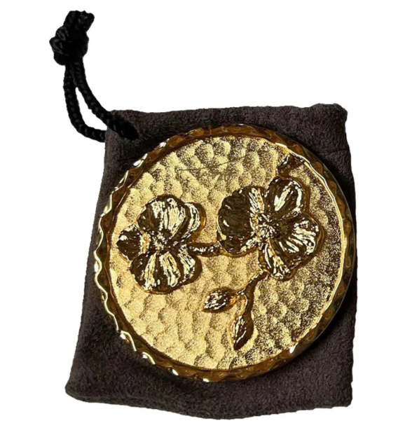 Orchid Compact Mirror - Gold
