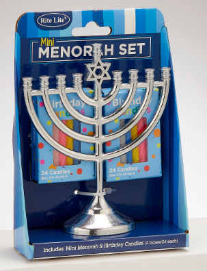 Mini Menorah Set - Menorah and Candles