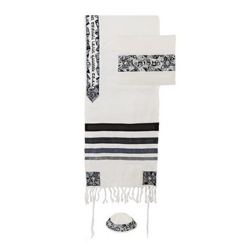 Star of David Tallit Black