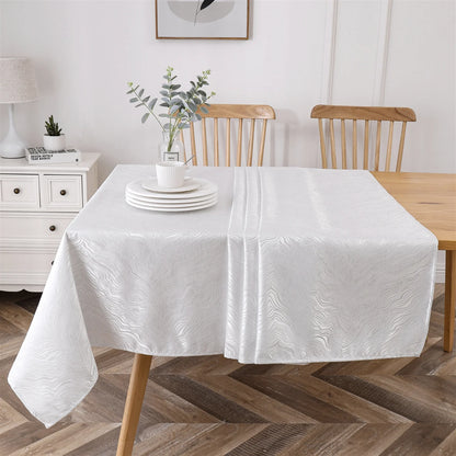 Tablecloth Jacquard - Silver 60" x 90" - Mitzvahland.com