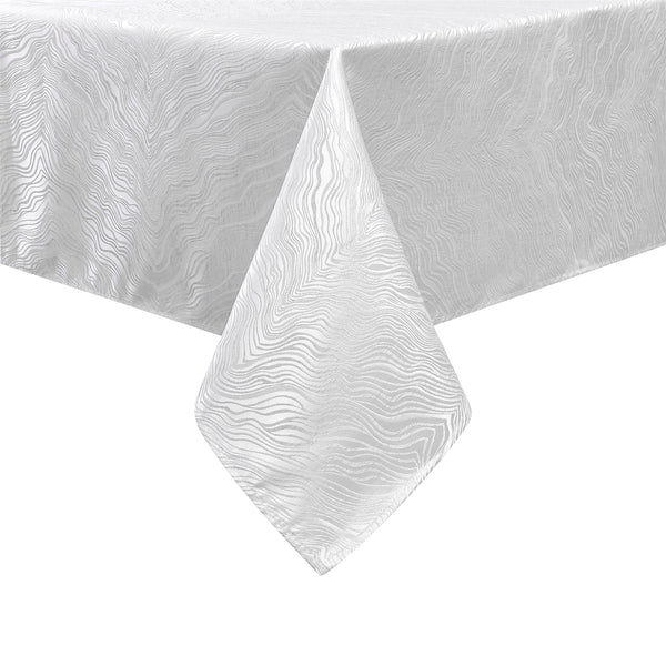 Tablecloth Jacquard - Silver 60" x 90" - Mitzvahland.com