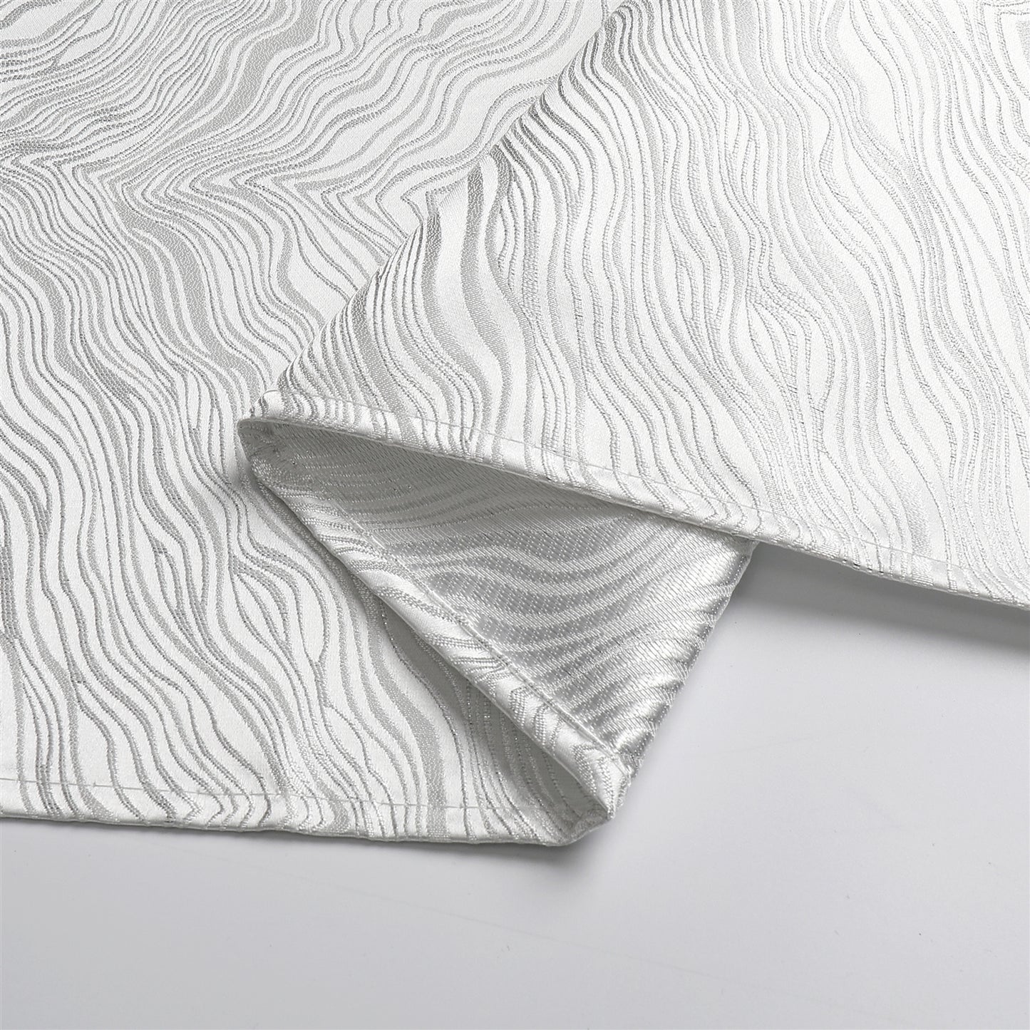 Tablecloth Jacquard - Silver 60" x 90" - Mitzvahland.com