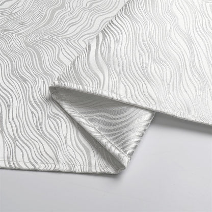Tablecloth Jacquard - Silver 60" x 90" - Mitzvahland.com