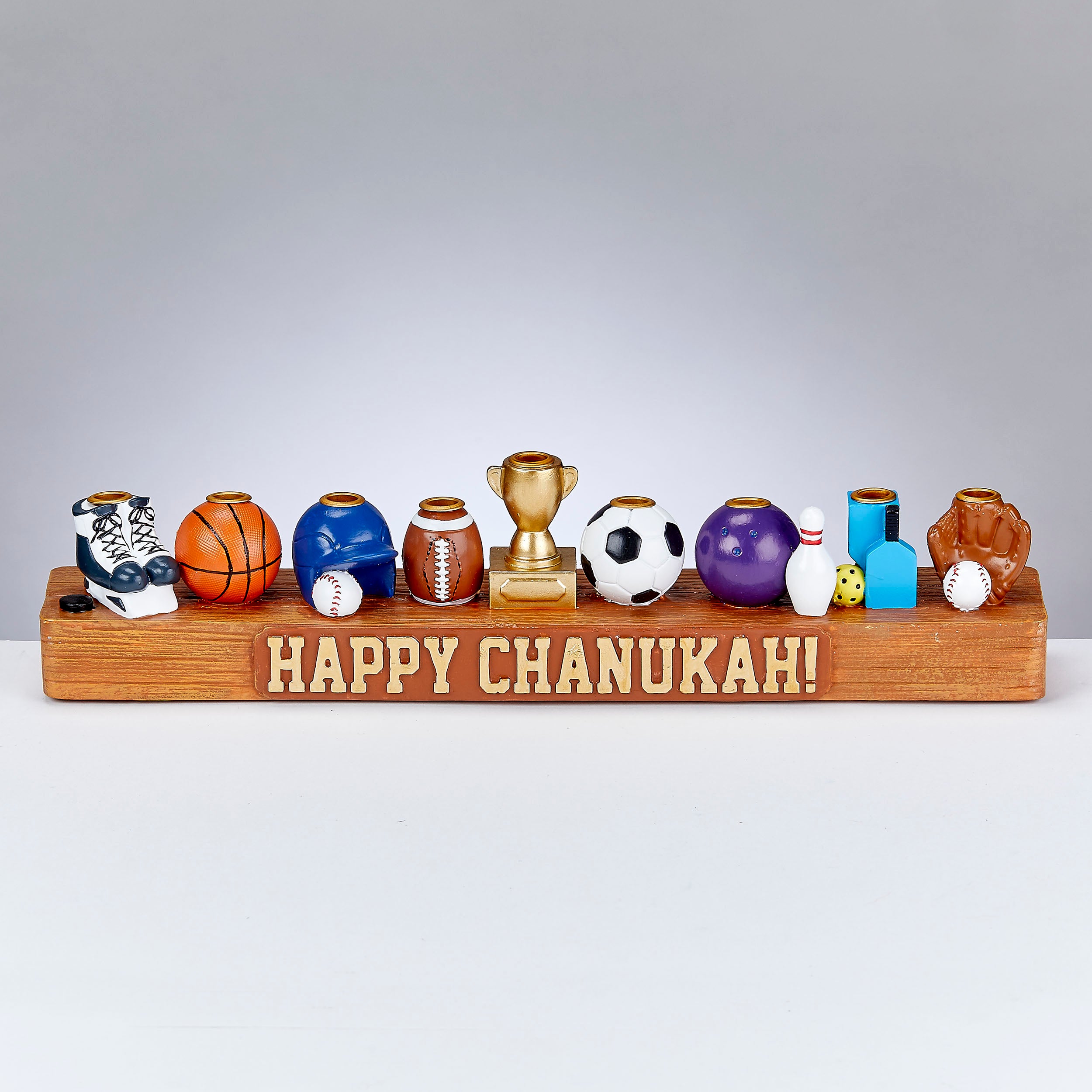 Sports Menorah Hand - painted