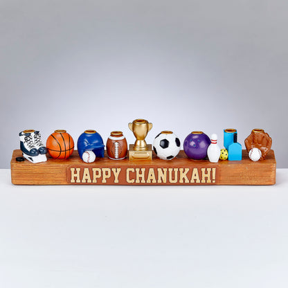 Sports Menorah Hand - painted
