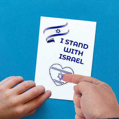 Stand With Israel Jewel Stickers - Mitzvahland.com