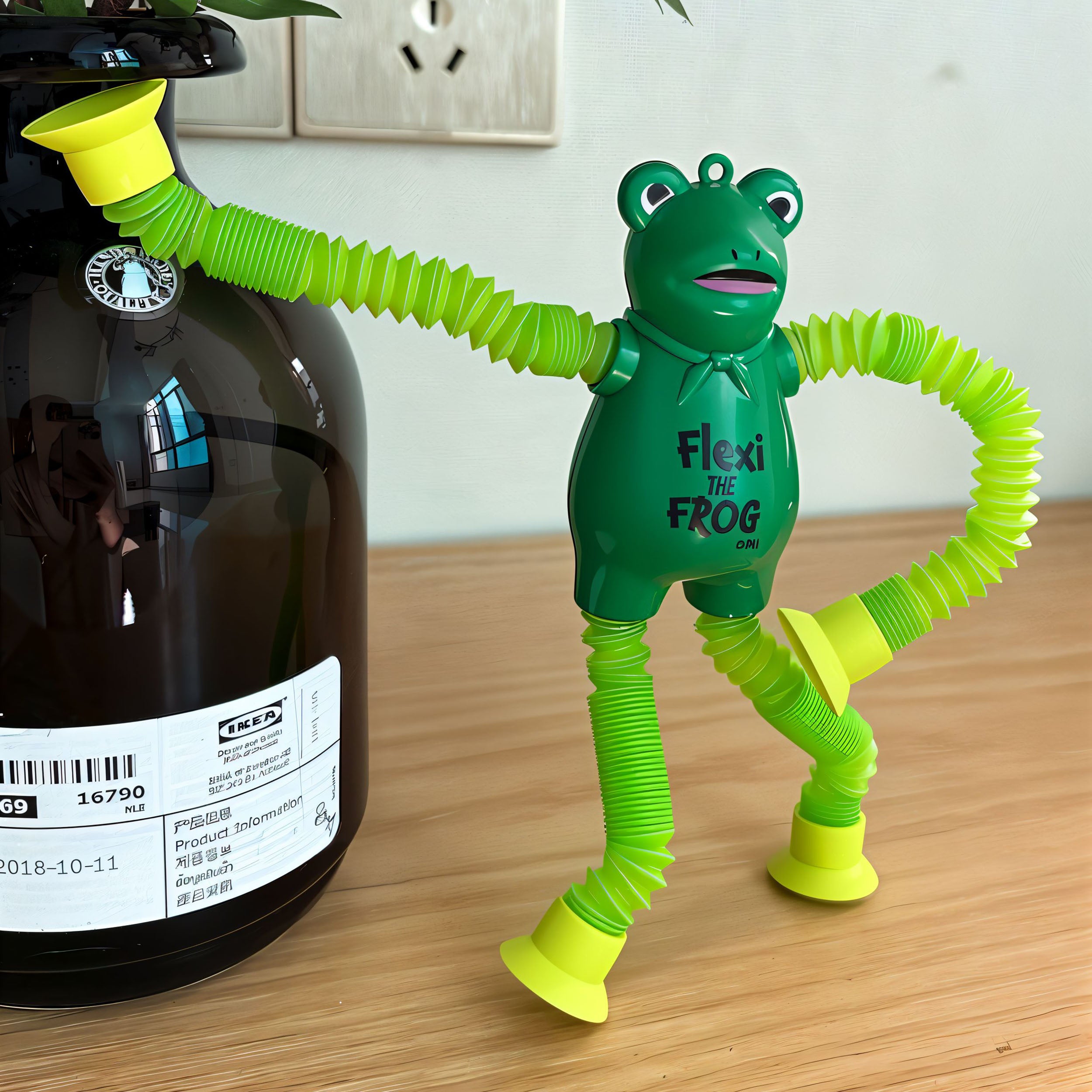 Passover "Flexi The Frog" Pop Tube Toy - Mitzvahland.com