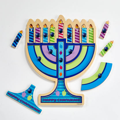 Menorah Shaped Wood Puzzle