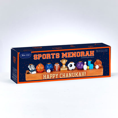 Sports Menorah Hand - painted