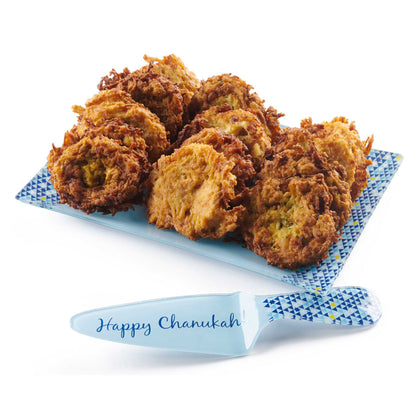 "Tree of Life" Chanukah Glass Tray and Server Set