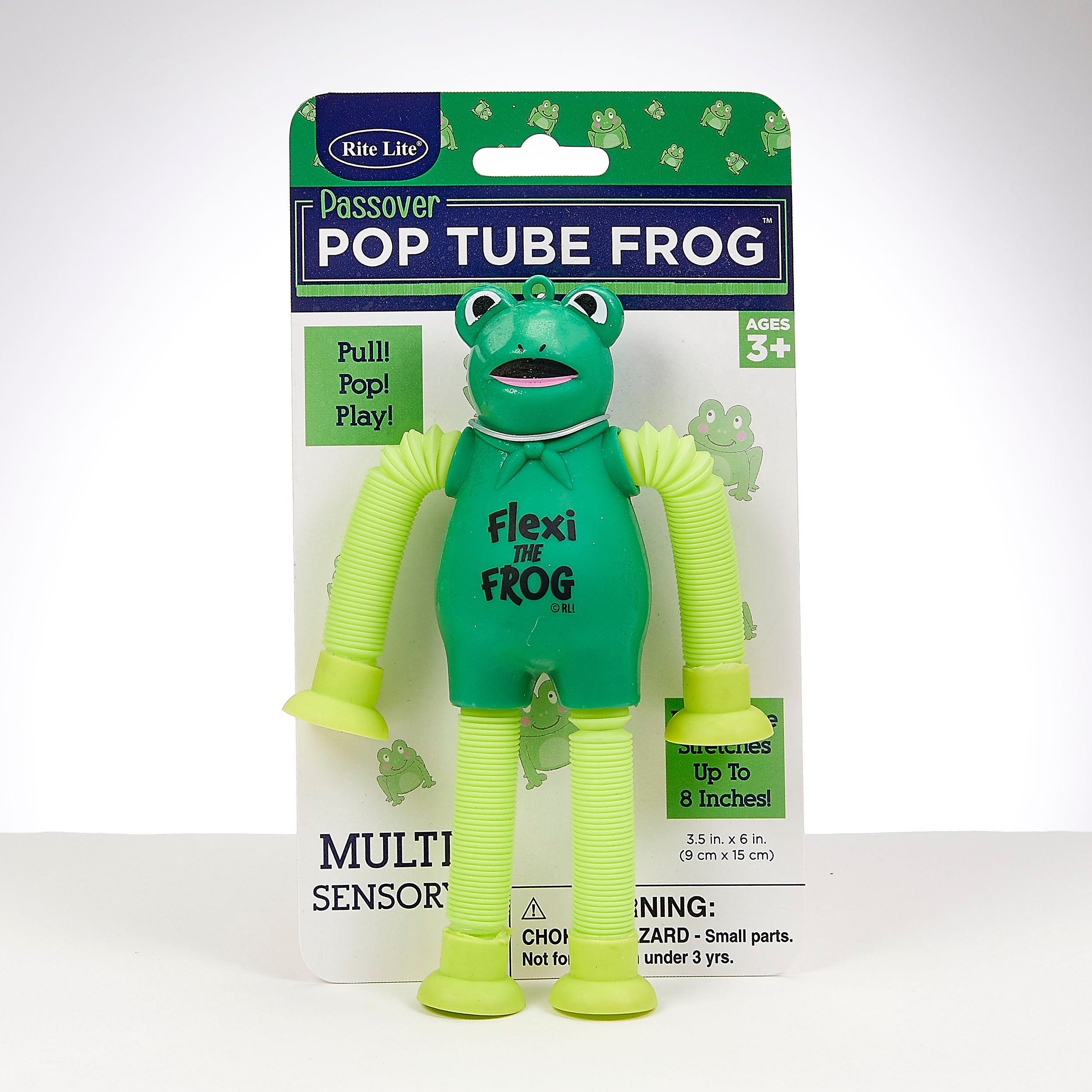 Passover "Flexi The Frog" Pop Tube Toy - Mitzvahland.com