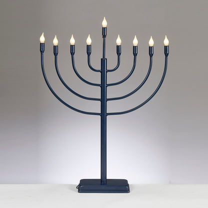 LED Traditional Metal Electric Navy Menorah