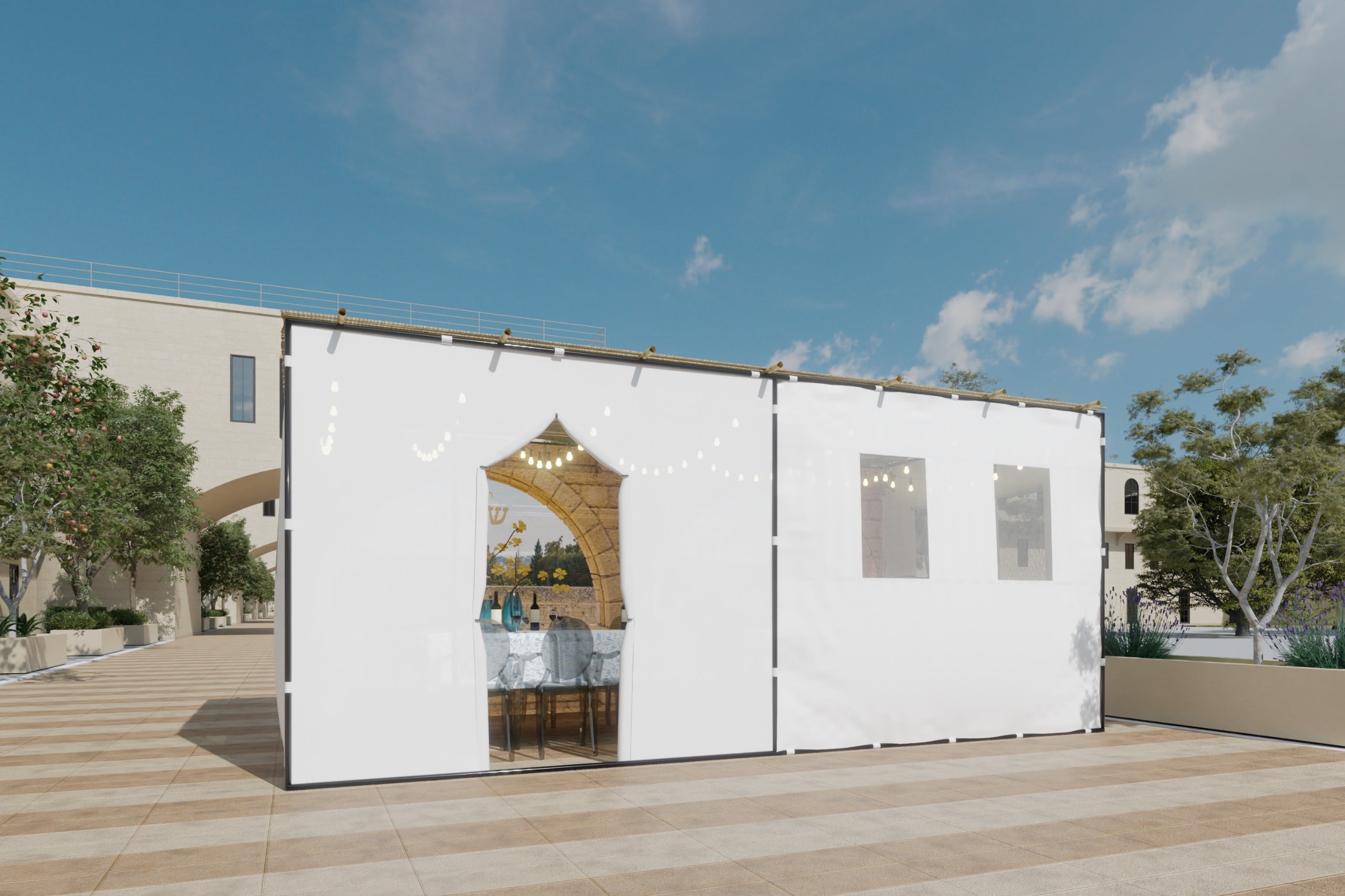 סוכת ירושלים - Jerusalem Sukkah - Certified Kosher -20'x20'