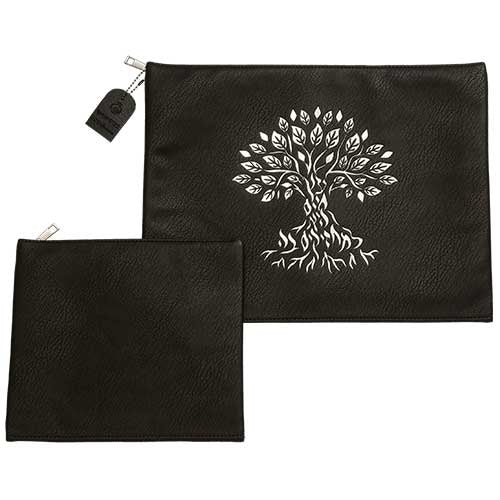 Tree of Life: Faux Leather Tallit & Tefillin Bag Set