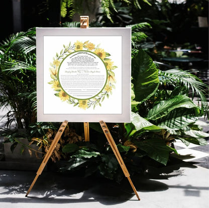 Yellow Sunflower Ketubah