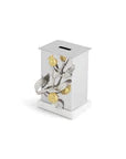 Pomegranate Silver & Gold Tzedakah Box
