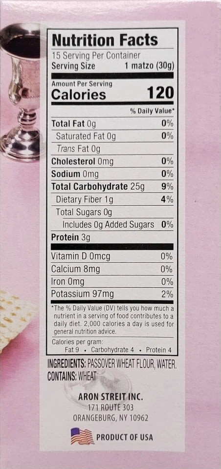 Streit's Matzos Kosher for Passover - 5 lbs - Mitzvahland.com