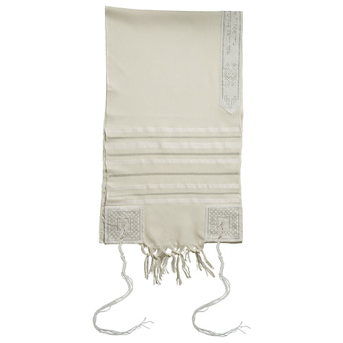 Baby Tallit Silver and White