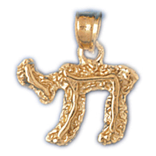 14K Gold Jewish Chai Life Charm Jewelry - Mitzvahland.com All your Judaica Needs!