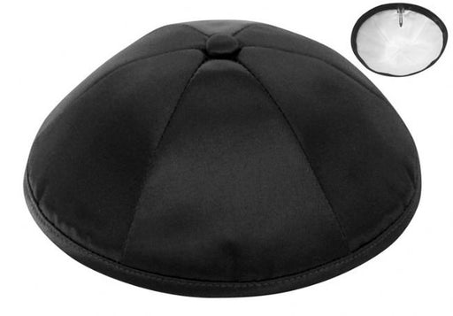 Black Deluxe Satin Kippah - Per Piece Kippot / Yarmulkes - Mitzvahland.com All your Judaica Needs!