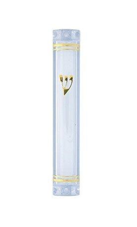 Clear Lucite Mezuzah Case - 5 Inch Tall