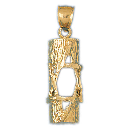 14K Gold Jewish Star of David Inscribed Mezuzah Pendant Jewelry - Mitzvahland.com All your Judaica Needs!