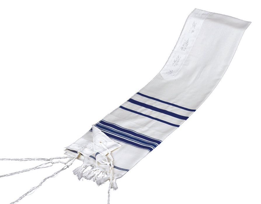 Blue and White Stripes Classic Tallit Talit - Mitzvahland.com All your Judaica Needs!