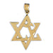 14K Gold Star of David w/Love Pendant Jewelry - Mitzvahland.com All your Judaica Needs!