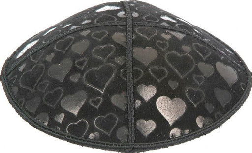 Hearts Embossed Kippah Kippot / Yarmulkes - Mitzvahland.com All your Judaica Needs!