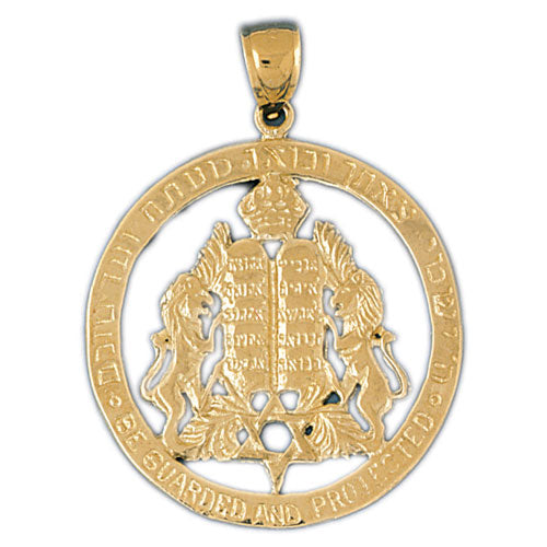 14k Gold Ten Commandments & Star Of David Charm Jewelry - Mitzvahland.com All your Judaica Needs!