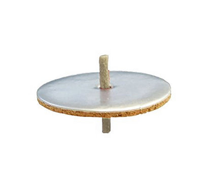 Pre-Assembled Round Floating Wicks - 50 Count (Approx.), Cotton Wicks and Cork Disc Holders for Oil Cups