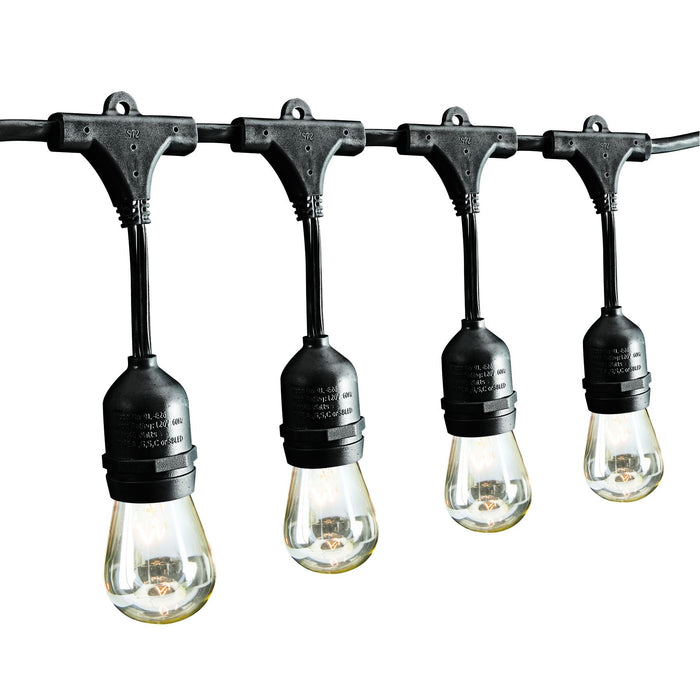 Sukkah Light 24 Feet Long,  12 Socket, 18 Bulbs Outdoor String Light Set