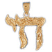 14K Gold Ornate Jewish Chai Pendant Jewelry - Mitzvahland.com All your Judaica Needs!