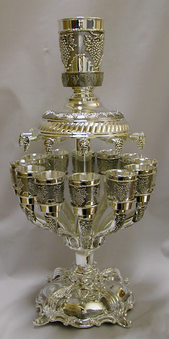 Kiddush Fountain  12 cups - Silver Plated