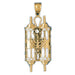 14K Gold Torah w/Menorah & Star Of David Pendant Jewelry - Mitzvahland.com All your Judaica Needs!