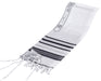 Black and Silver Stripes Classic Tallit Talit - Mitzvahland.com All your Judaica Needs!