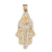 14K Gold Hamsa Hand Protection Pendant Jewelry - Mitzvahland.com All your Judaica Needs!