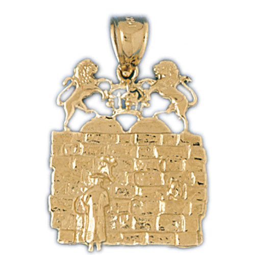 14K Yellow Gold Jewish Pendant Jewelry - Mitzvahland.com All your Judaica Needs!