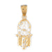 14K Gold Hamsa Hand Charm Jewelry - Mitzvahland.com All your Judaica Needs!