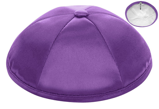 Medium Purple Deluxe Satin Kipah - Per Piece