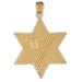 14K GOLD JEWISH MEDAL CHARM - STAR OF DAVID Jewelry - Mitzvahland.com All your Judaica Needs!