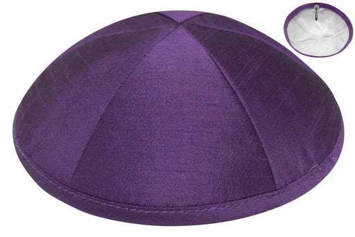 Purple Raw Silk Kippah